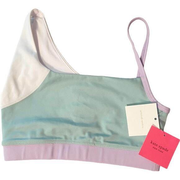 kate spade new york Colorblock Spliced one shoulder Sports Bra NWT $88 XS - Picture 5 of 11